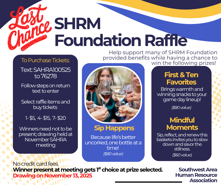 SHRM Foundation Raffle Flyer